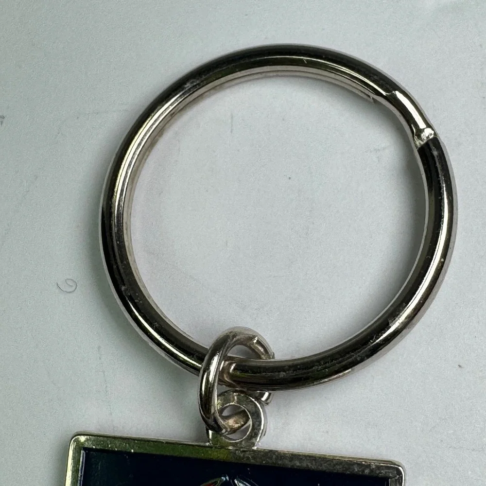 USA Olympic Games Keychain Black Shield Emblem Ring Holder Enamel by Aminco 1